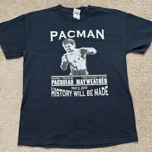 Floyd Mayweather vs Manny Pacquiao 2015 Fight of the Century Black Shirt Medium